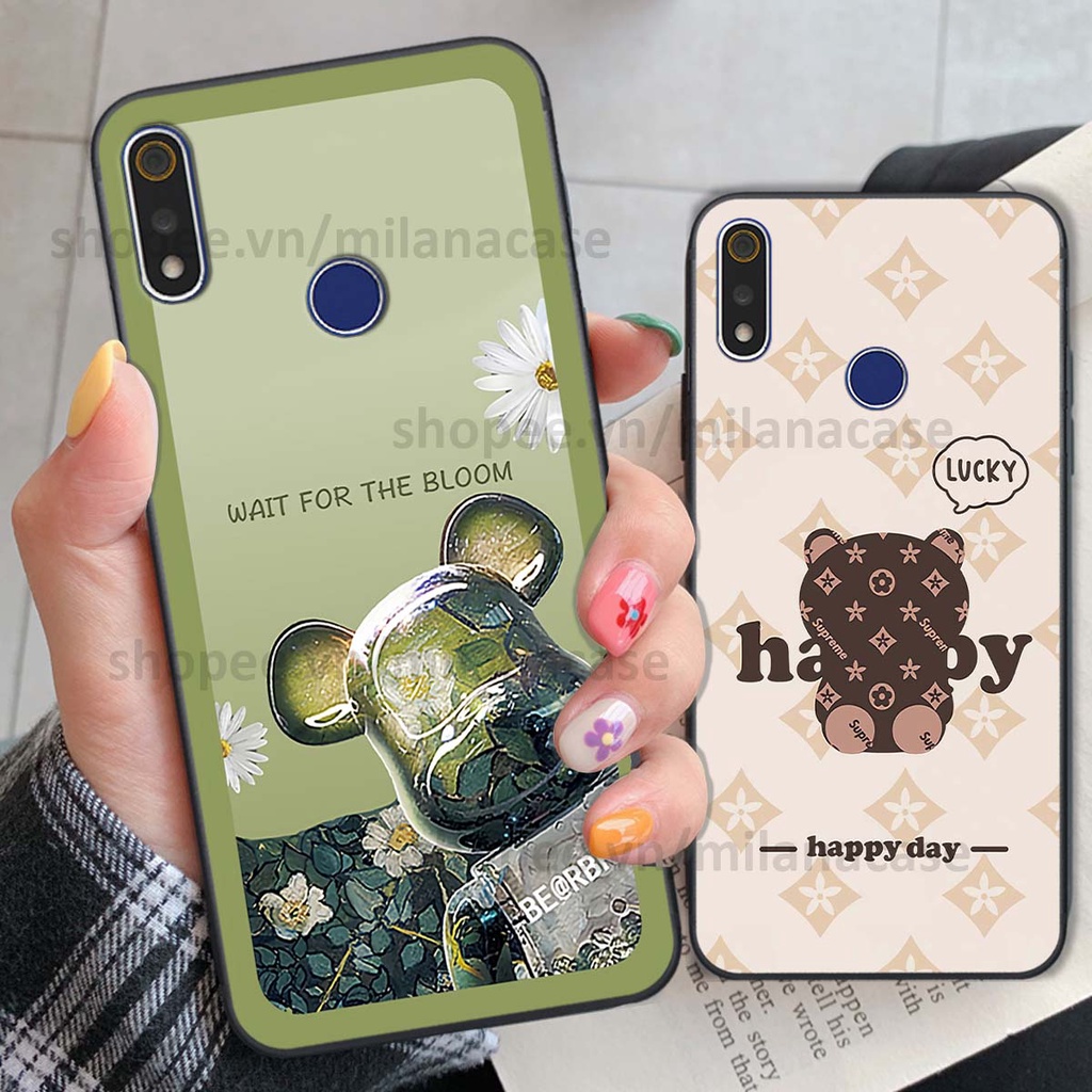 Ốp Realme 3 / 3 Pro gấu be@rBrick gấu Teddy Kaws siêu đẹp, phong cách, cá tính