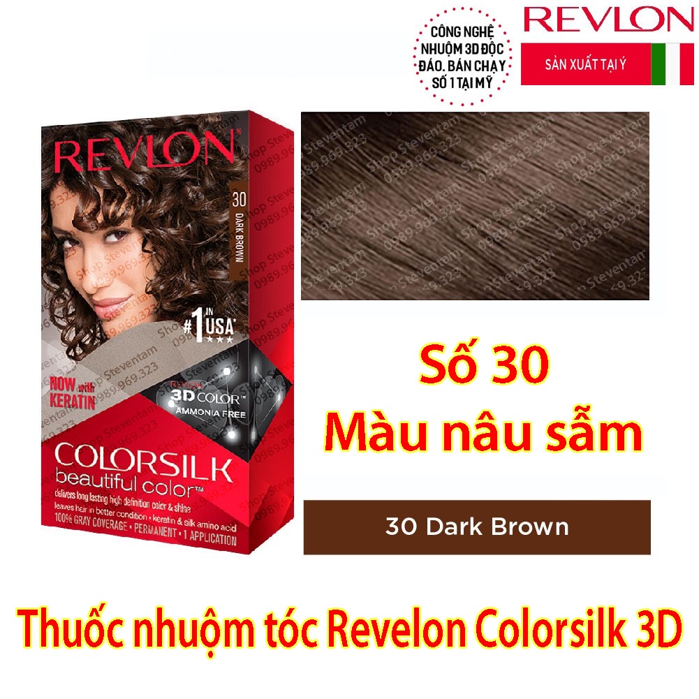 Thuốc nhuộm tóc Revlon Colorsilk số 30 (Dark Brown)