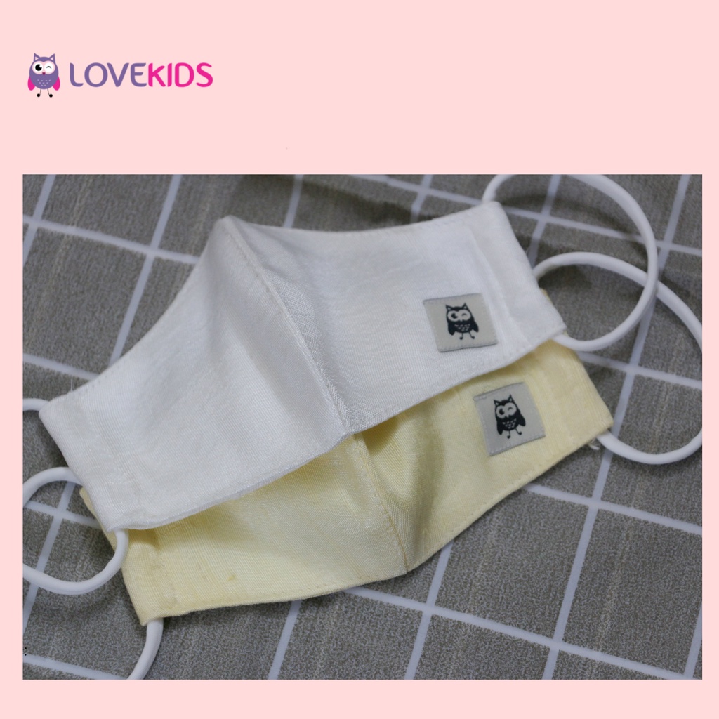 Khẩu trang lụa tơ tằm tự nhiên cho bé - Lovekids