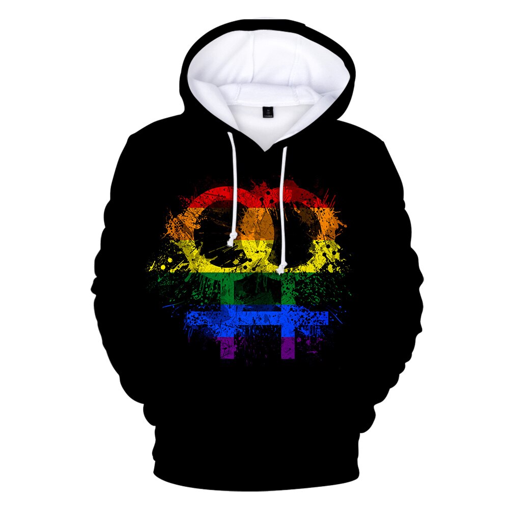 Áo Hoodie Họa Tiết Cầu Vồng Lgbt 2021