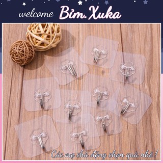 MÓC TREO ĐỒ ĐA NĂNG DÁN TƯỜNG ( Trong Suốt ) Bỉm XuKa