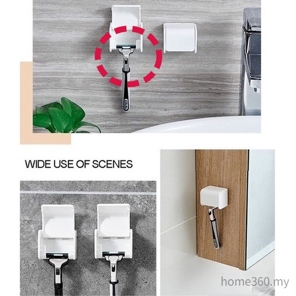 Giá để dao cạo râu/ phích cắm điện chống bụi gắn tường nhà tắm