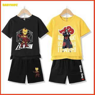 Đồ bộ bé trai thoáng mát mùa hè giá rẻ chất cotton đi chơi mặc nhà cho bé 4 đến 13 tuổi BABYHIPZ - BBH005