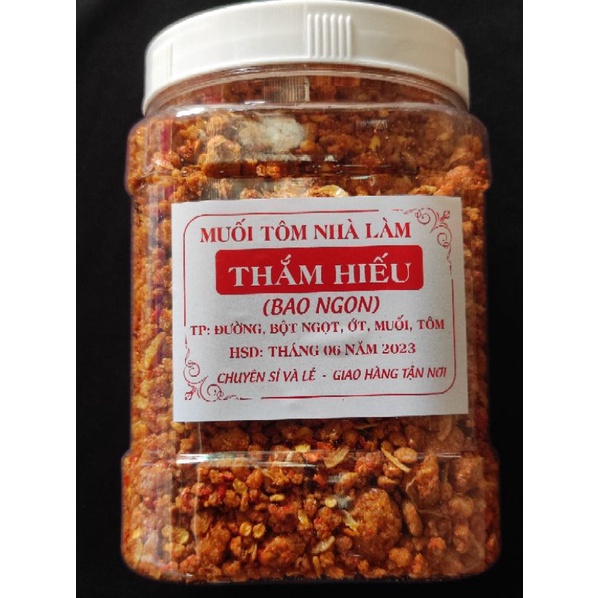 Muối tôm nhà làm bao ngon loại 1 hạt to, giòn , đậm vị tôm khô, hủ 500g