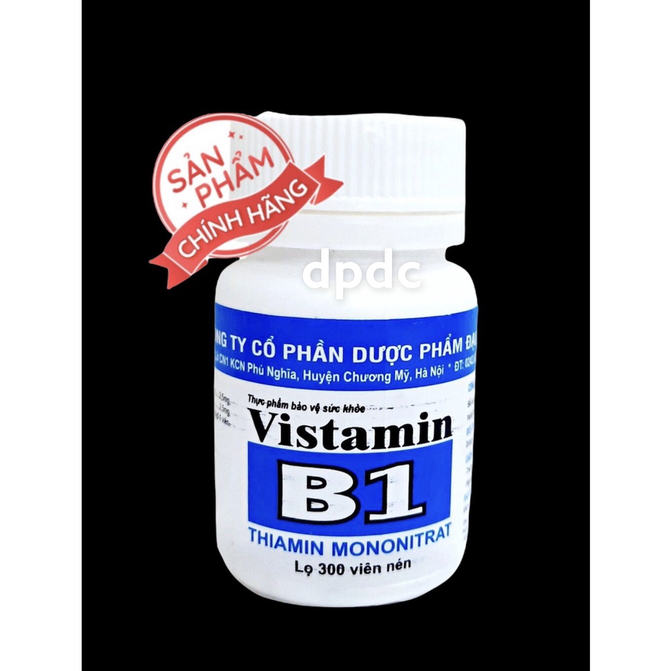 Vitamin B1 Giúp Ăn Ngủ Ngon Làm Đẹp, Đắp Mặt, Tắm Trắng , Gội Đầu Kích Thích Mọc Tóc - Lọ 300 Viên