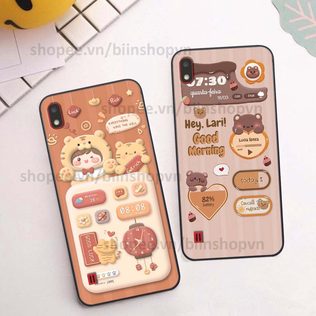 Ốp Samsung A10 / M10 in 3D icon gấu nổi siêu xinh, siêu đáng yêu, cá tính phong cách