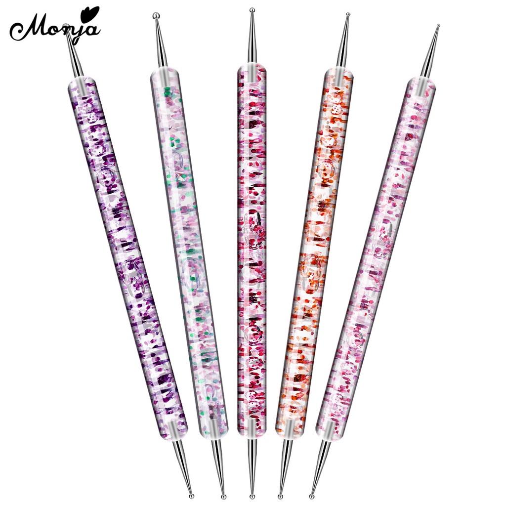Set 5 bút trang trí móng tay Monja phong cách nghệ thuật