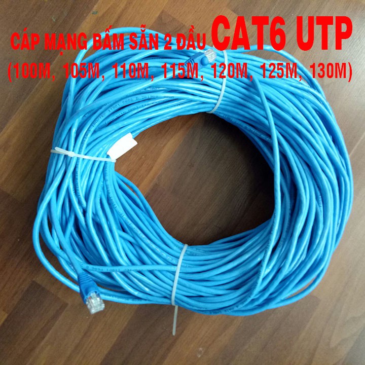 [100M-130M] Dây cáp mạng CAT6 UTP Bấm Sẵn 2 Đầu