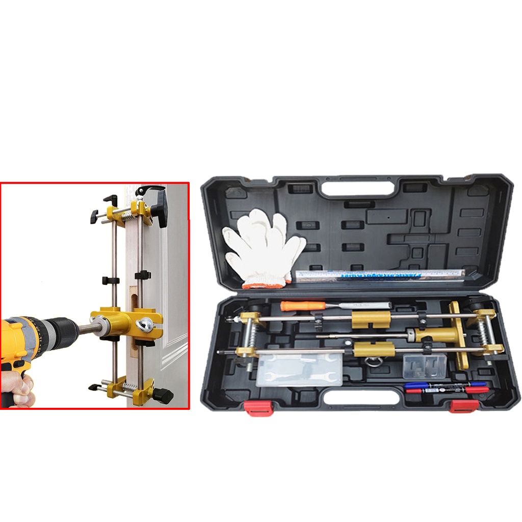 Bộ cữ khoan khóa cửa gỗ loại C Chuyên Dùng chủ yếu để hỗ trợ khoan, lắp đặt cửa gỗ