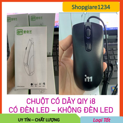 Chuột Vi Tính QIY i8 - Siêu Bền, Lướt Cực Êm, Cầm Chắc Tay - Full Box, Bảo Hành 12 Tháng