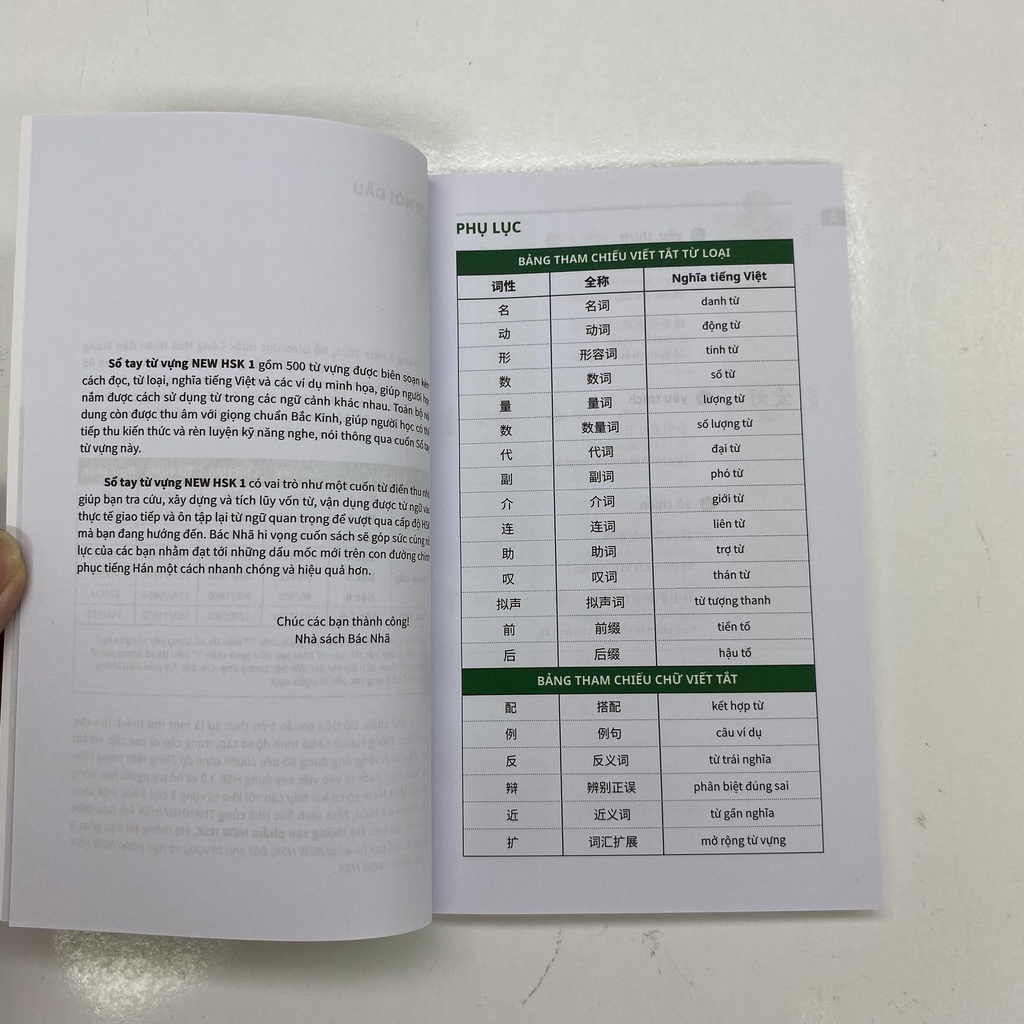 Sách sổ tay từ vựng NEW HSK 1