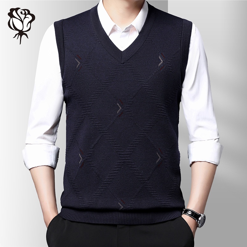 Áo Len Dệt Kim Sát Nách Có 3 Màu Thời Trang Dành Cho Nam Giới