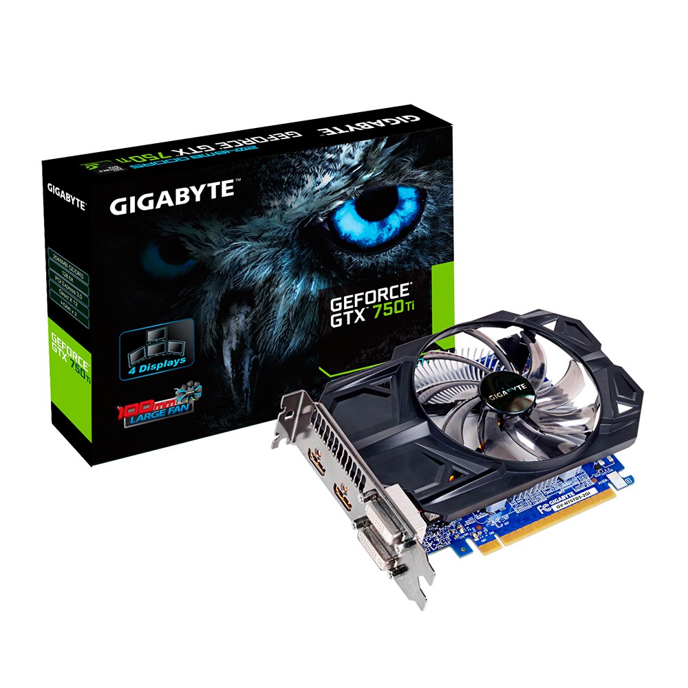 Card Màn Hình-VGA GIGABYTE GV-N75TD5-2GI (GeForce GTX 750 Ti) Công Ty