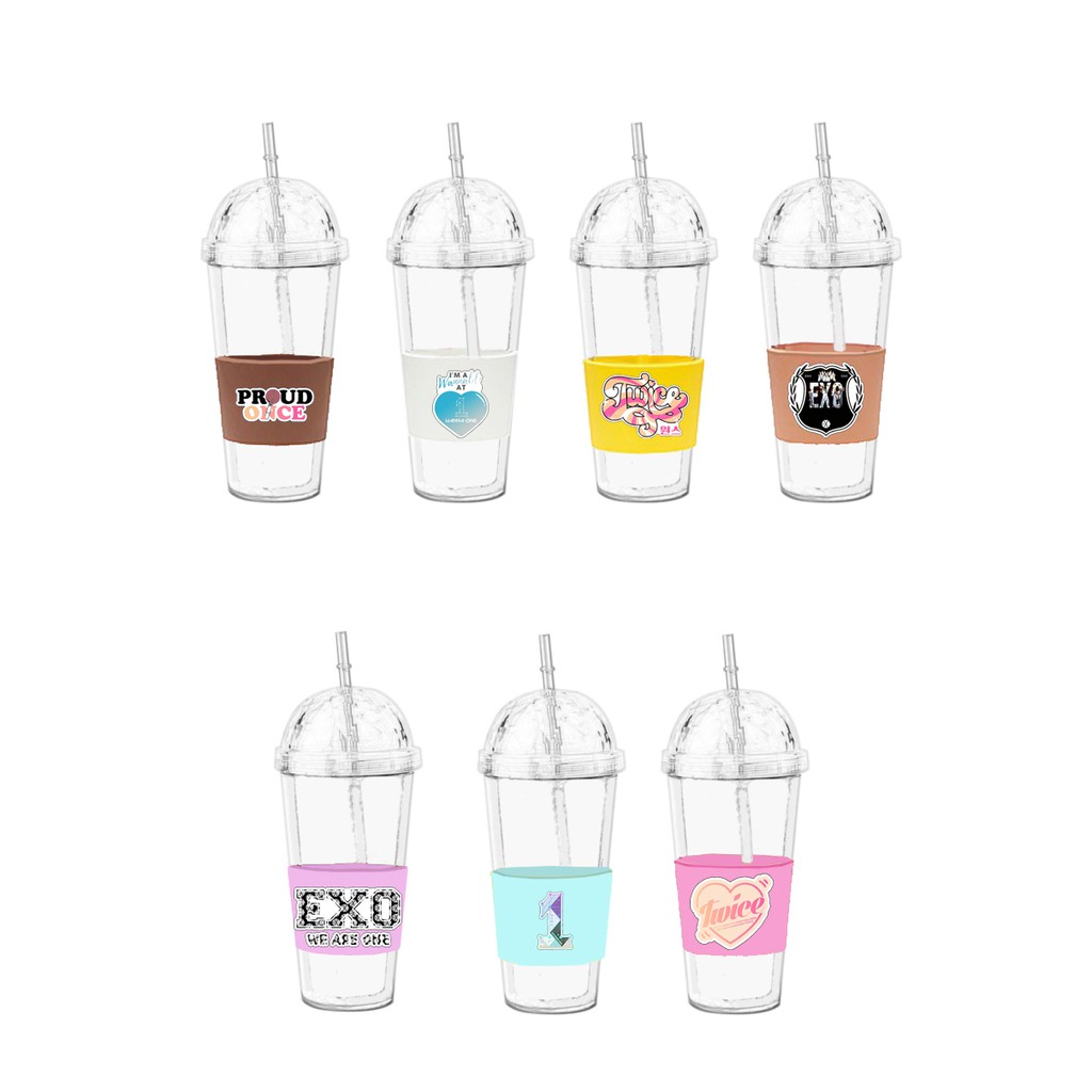 Cốc 2 lớp twice wanna one exo C2DI25 cốc giữ nhiệt ly 2 lớp pu cốc làm lạnh dễ thương
