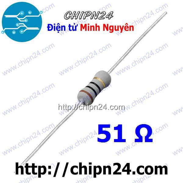 [10 CON] Điện Trở 51R 1W (51 ôm 1W)