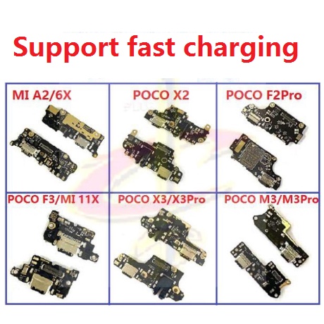 Bảng Mạch Cổng Sạc Cho Điện Thoại Xiaomi POCO F1 F2 F3 X2 X3 Pro NFC Mi 6X A2 M2 M3