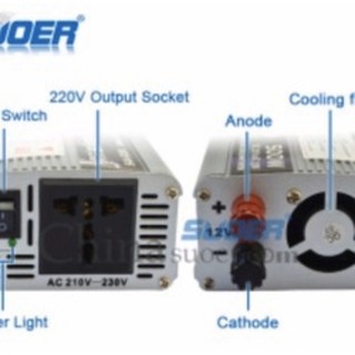 Bộ đổi điện 500W 12V Sang 220V