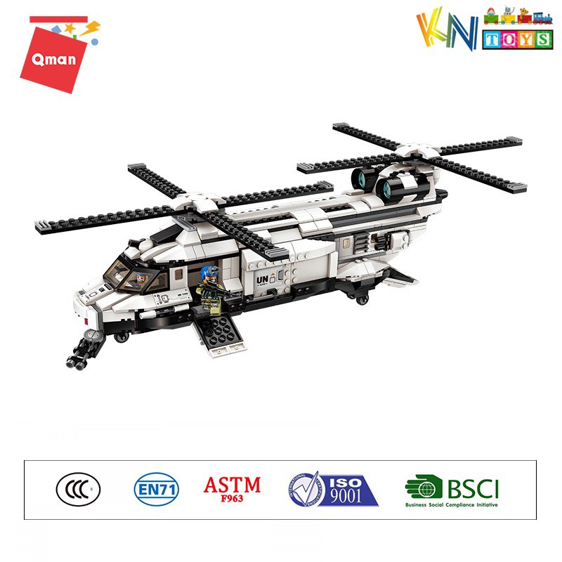 Đồ chơi xếp hình, lắp ráp lego Qman 3208 - Phi cơ xạ thủ (648 mảnh ghép)