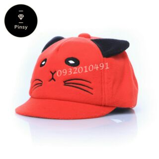 NÓN KẾT, MŨ LƯỠI TRAI TRẺ EM ĐÁNG YÊU MÀU ĐỎ TƯƠI