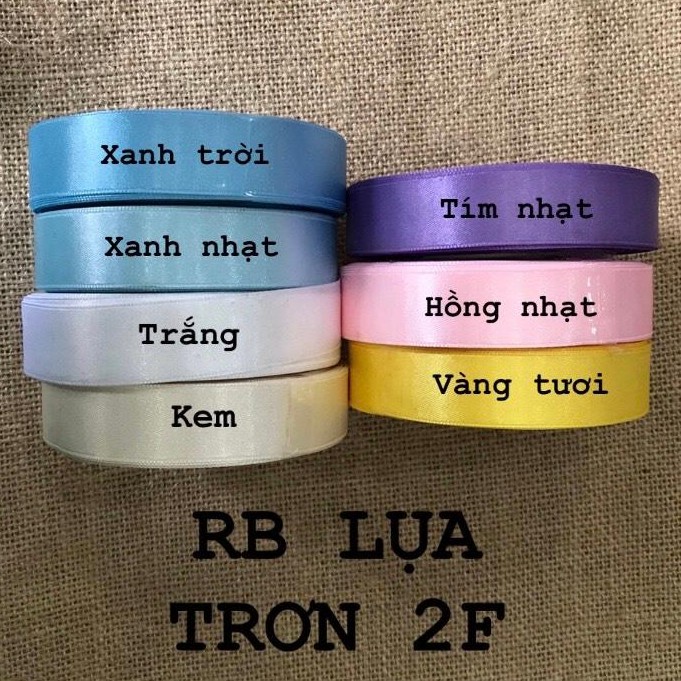 RUY BĂNG LỤA TRƠN 2 CM LOẠI TỐT DÀI 22 MÉT