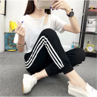 Quần jogger thể thao thời trang nữ Hevi 3 sọc