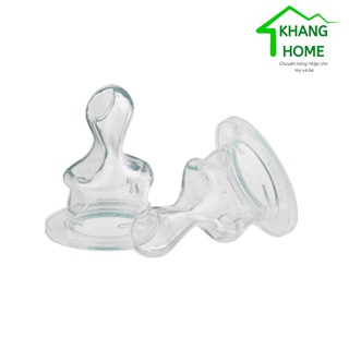 Bộ 2 núm ti thay thế bình cổ hẹp babylove size m - dành cho bé từ 5-18 tháng