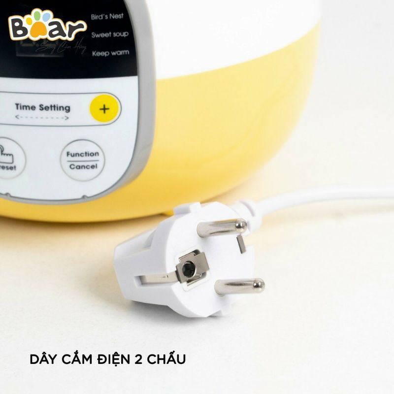 [Bản quốc tế] Nồi nấu chậm Bear 0,6L nấu cháo, hầm, hấp cách thủy cho bé ăn dặm