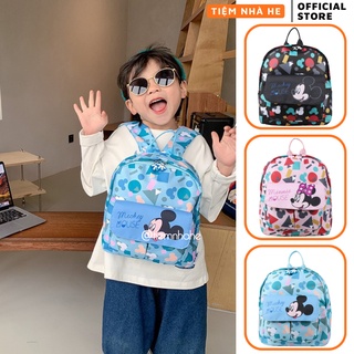 Balo Mickey Cho Bé Mẫu Giáo Đi Nhà Trẻ Siêu Nhẹ Họa Tiết Dễ Thương Bắt Mắt Tiệm Nhà He Size 23x26cm