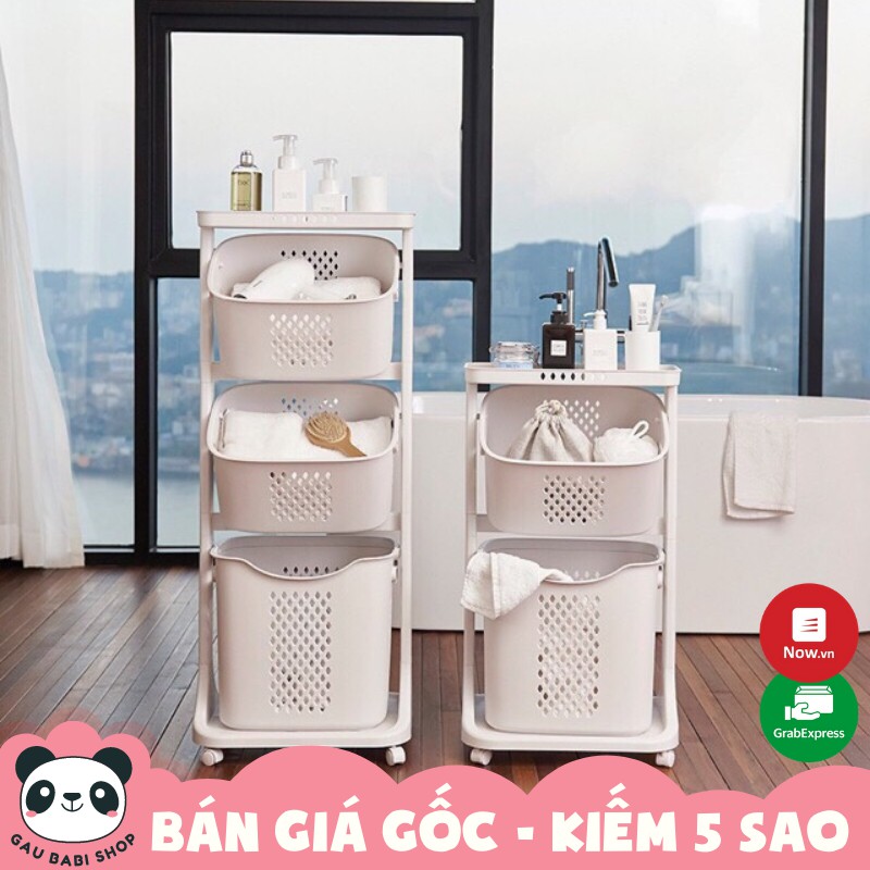 Kệ đựng đồ đa năng Plastic 3 tầng có bánh xe Việt Nhật