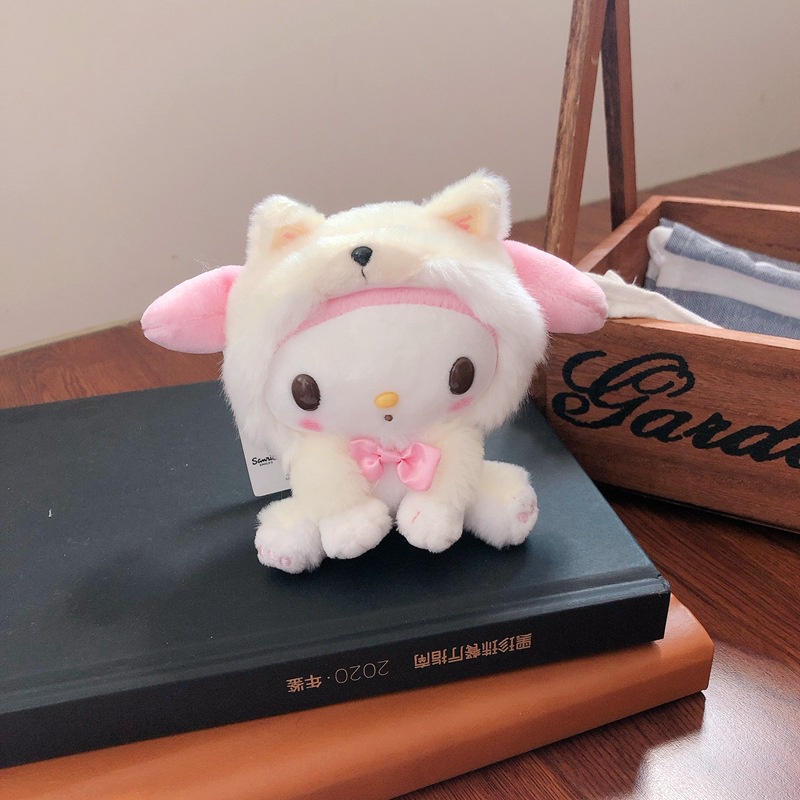 SANRIO Búp Bê Nhồi Bông Mềm Mại Hình Kuromi Đáng Yêu