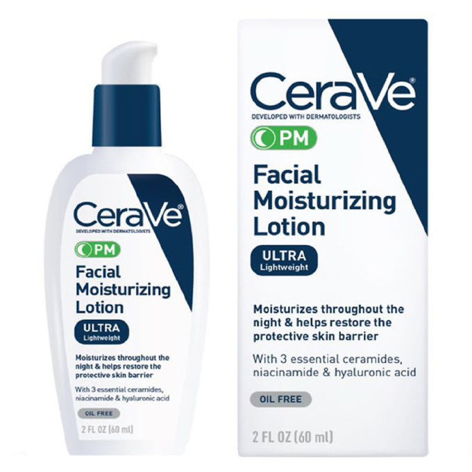 Kem dưỡng ẩm cấp nước, tái tạo phục hồi sáng da CeraVe PM Facial Moisturizing Lotion USA