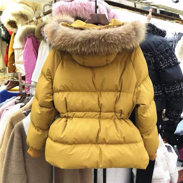 Áo khoác phao thắt eo