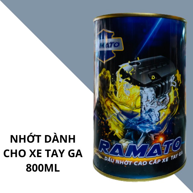 Dầu Nhớt Cao Cấp Ramato Dành Cho Xe Số ,Tay Ga ,Moto 2 Bánh Xe Gắn Máy  800ml - 1 Lít