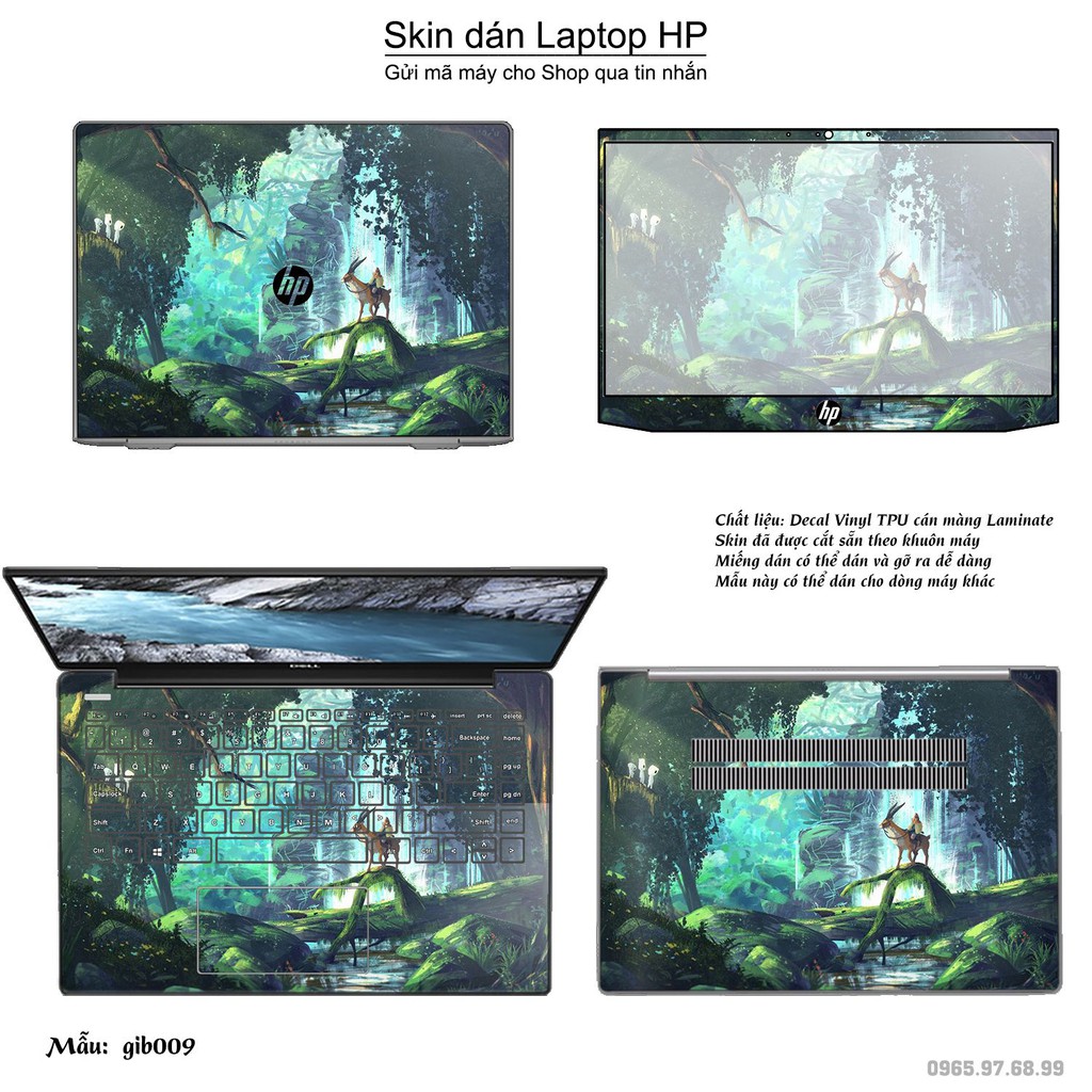 Skin dán Laptop HP in hình Ghibli Studio (inbox mã máy cho Shop)