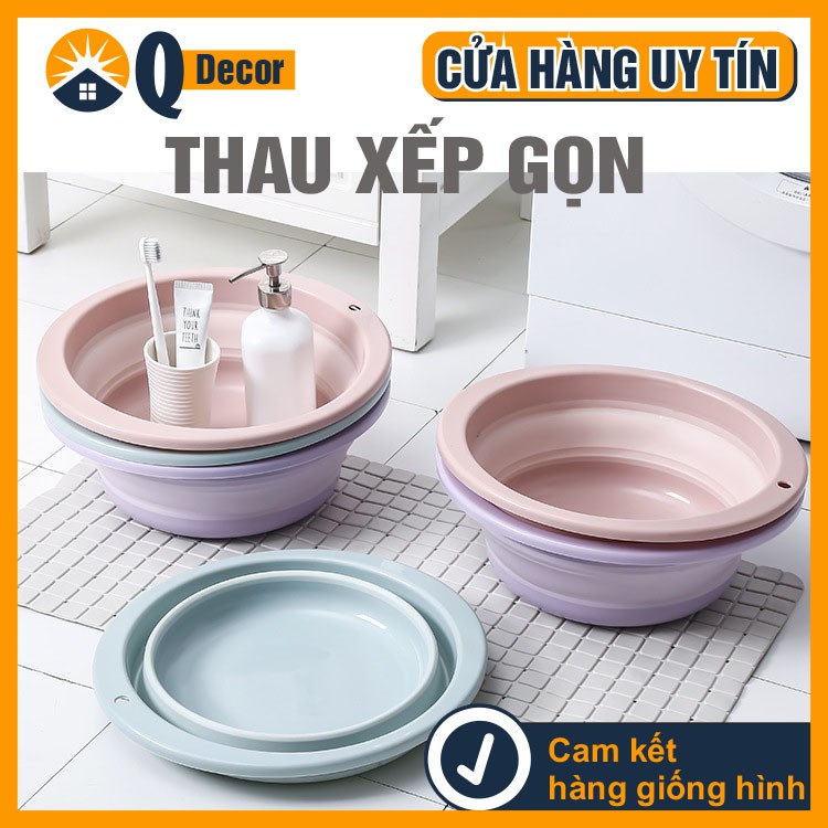 Thau nhựa xếp gọn tiện lợi loại to 35.5cm