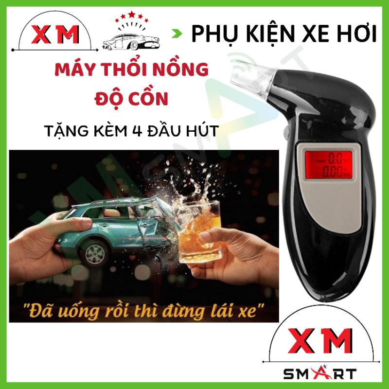 Máy Đo Nồng Độ Cồn Chính Xác Tuyệt Đối máy kiểm tra cồn Alcohol Testi Tặng kèm 4 đâu thổi - XMSMART