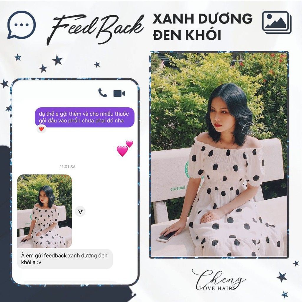 (KHÔNG TẨY) Thuốc nhuộm tóc XANH DƯƠNG ĐEN KHÓI Chenglovehairs, Chengloveshair, Chengloveshairs, Chenglovehair | BigBuy360 - bigbuy360.vn