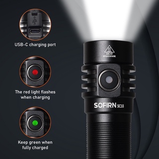 Đèn Pin Sofirn SC18 USB Type C Siêu Sáng 20W SST-40 LED 1800 lumens Chất Lượng Cao