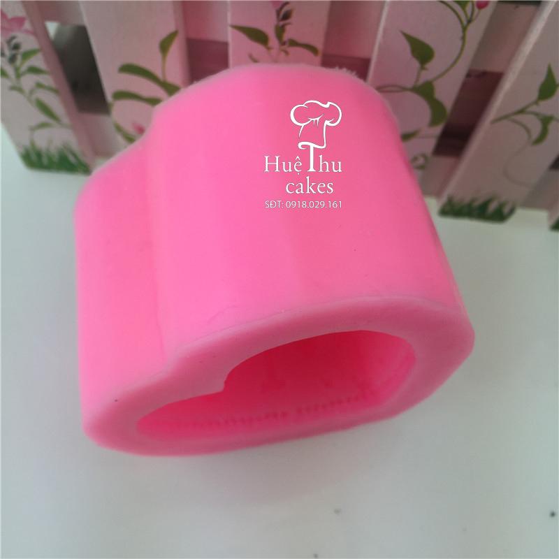 Khuôn silicon Trái Tim  làm bánh rau câu 3D, 4D