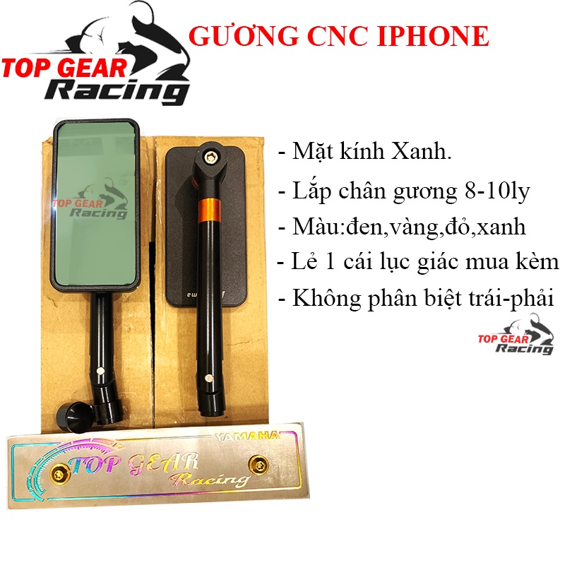 Gương CNC IPHONE - Gương Chiếu Hậu Xe Máy - &lt;TOPGEAR&gt;