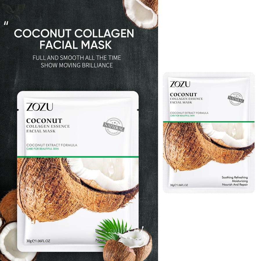 Mặt Nạ zozu Chiết Xuất Trái Cây collagen Dưỡng Ẩm Nhẹ Nhàng Chăm Sóc Da Làm Sáng Dưỡng Ẩm Cho Làn Da Trẻ Trung