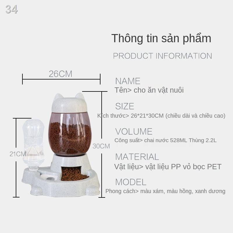 Cho chó ăn thức mèo, máy uống nước và đồ dùng nuôi tự động.XS