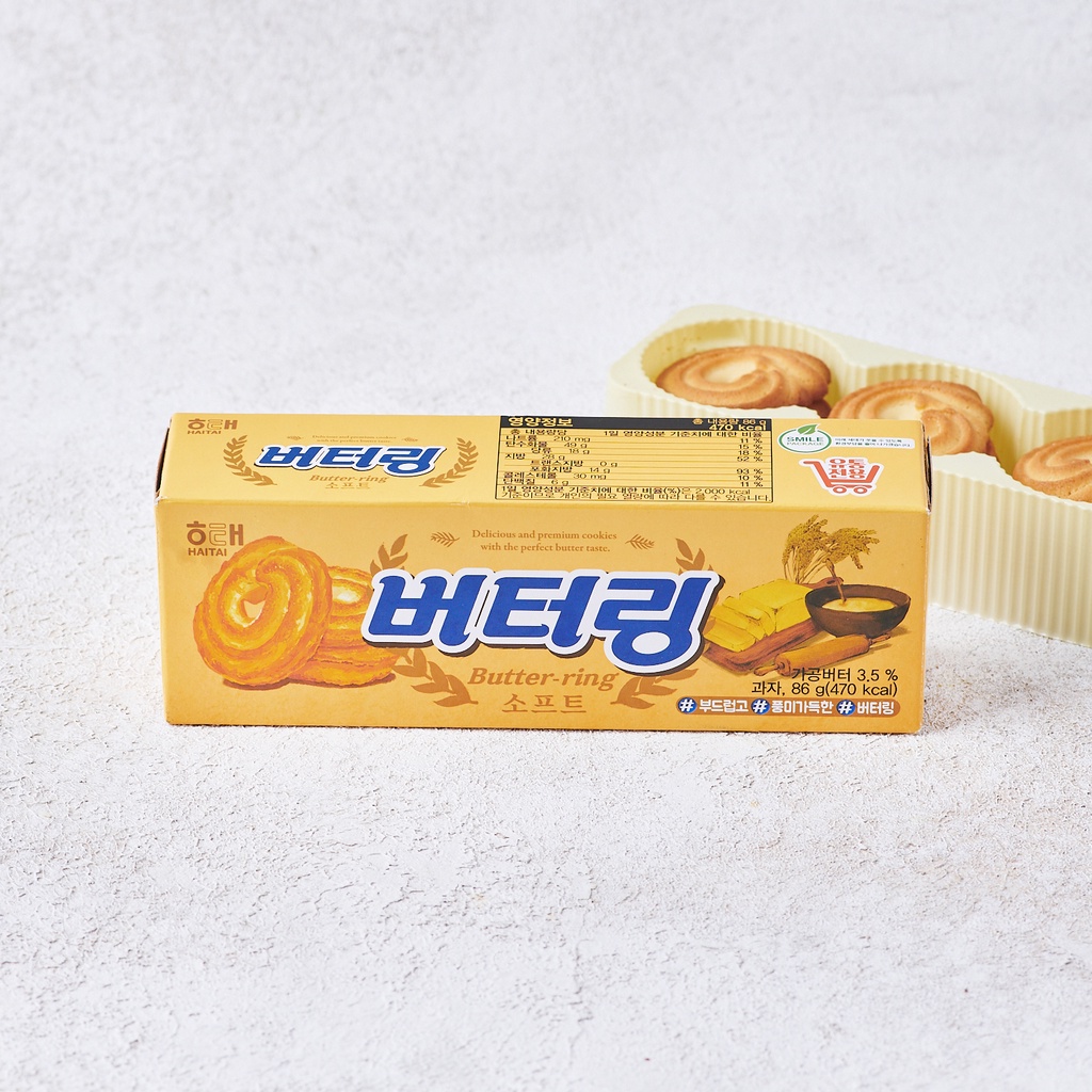 Bánh quy bơ Haitai Hàn Quốc Butter Ring 86g - Hàng nội địa Hàn