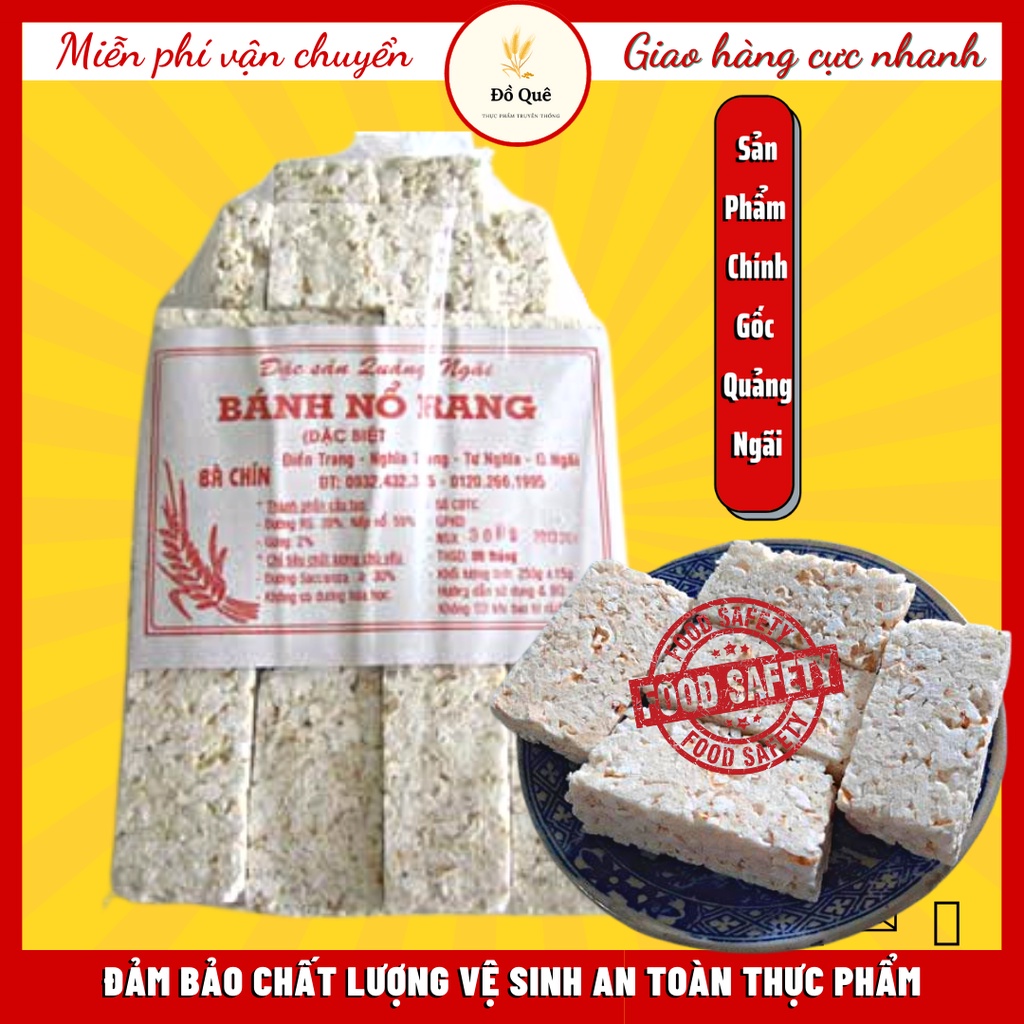 BÁNH NỔ RANG BỊCH 250GR ĐẶC SẢN QUẢNG NGÃI MÓN BÁNH TRUYỀN THỐNG THƠM NGON GIÒN