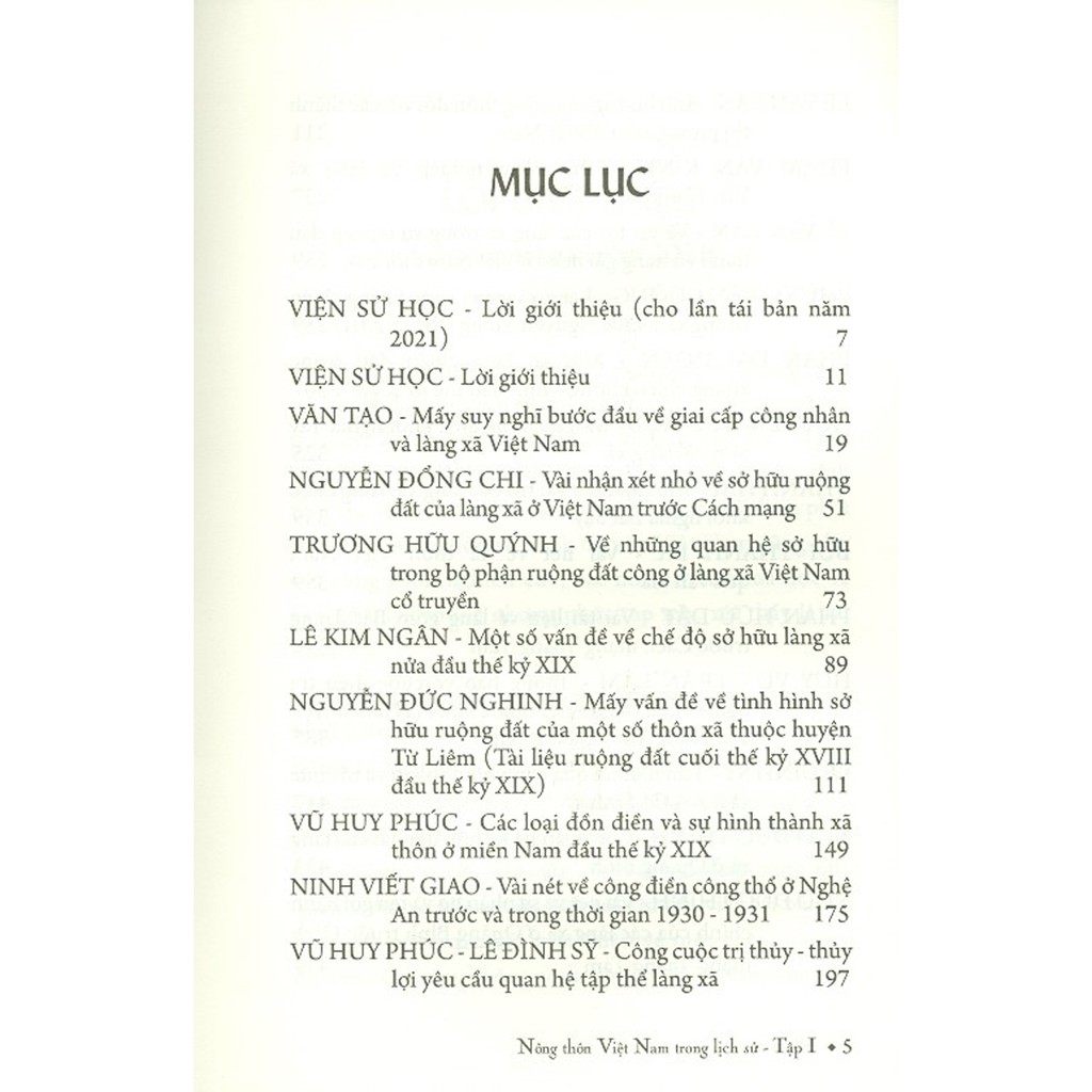 Sách - Nông Thôn Việt Nam Trong Lịch Sử - Tập 1