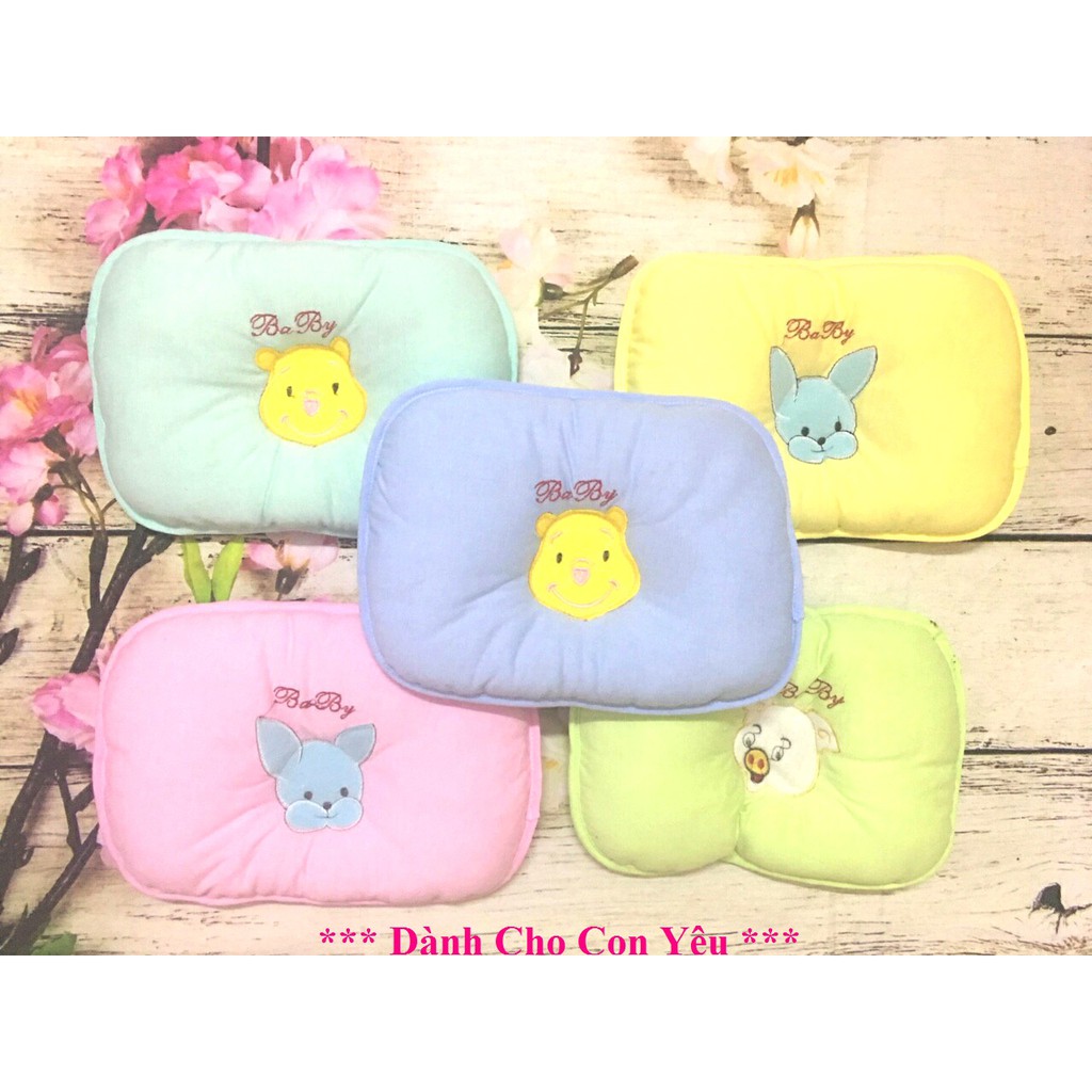 Gối lõm sơ sinh hình thú cho bé