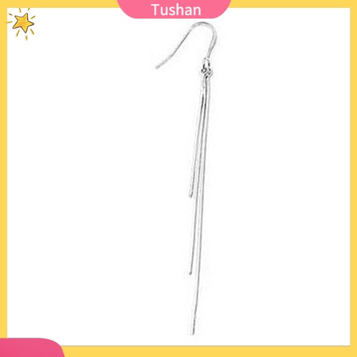 Bông Tai Mạ Bạc Tua Rua Dáng Ôm Thời Trang Cho Nữ