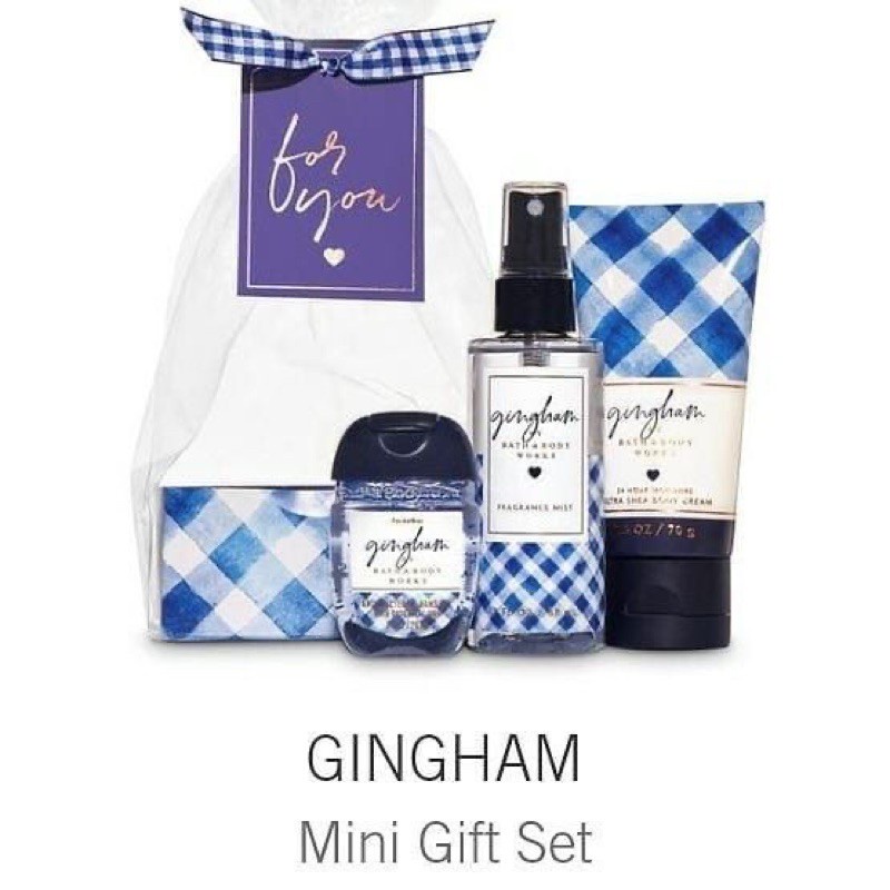 Set quà tặng 3 món BBW Bath & Body Works Gingham