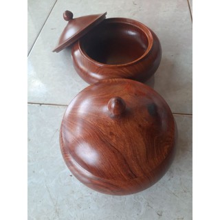 hũ hạt đựng hạt dưa gỗ hương