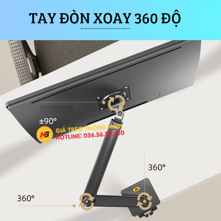 Giá Treo Màn Hình NB G40 22 - 40 Inch / Giá Đỡ Arm Màn Hình Gắn Bàn